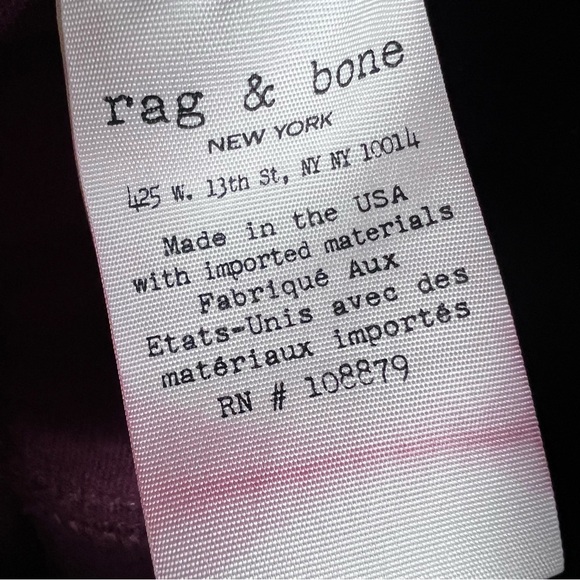 Rag & Bone Burgundy Velvet Skinny Jeans Size 28 - Picture 13 of 13